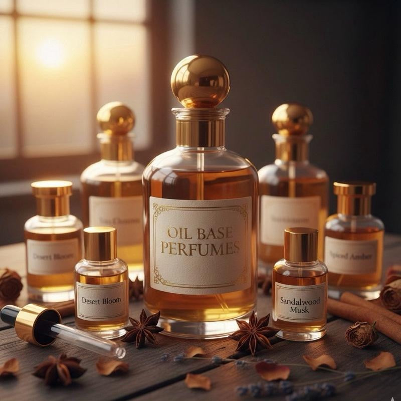 Oil Base Perfumes - Mix Any Scent You Like - Desert Bloom & Sandalwood Musk - Premium Quality Fragrance