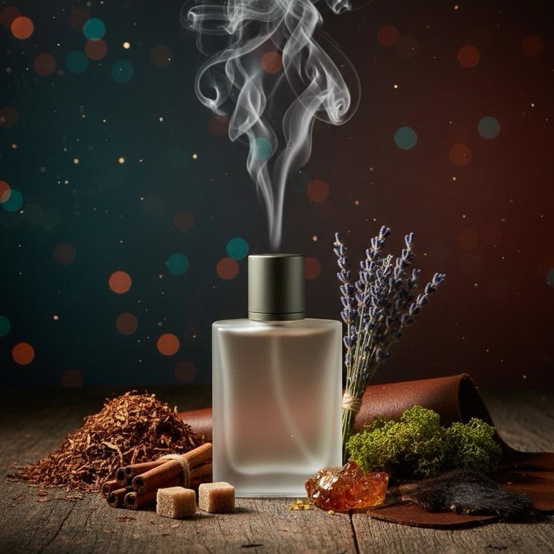 Burberry London (M)/ oil base/ tobacco cinnamon sweet warm spicy woody leather lavender amber mossy animalic