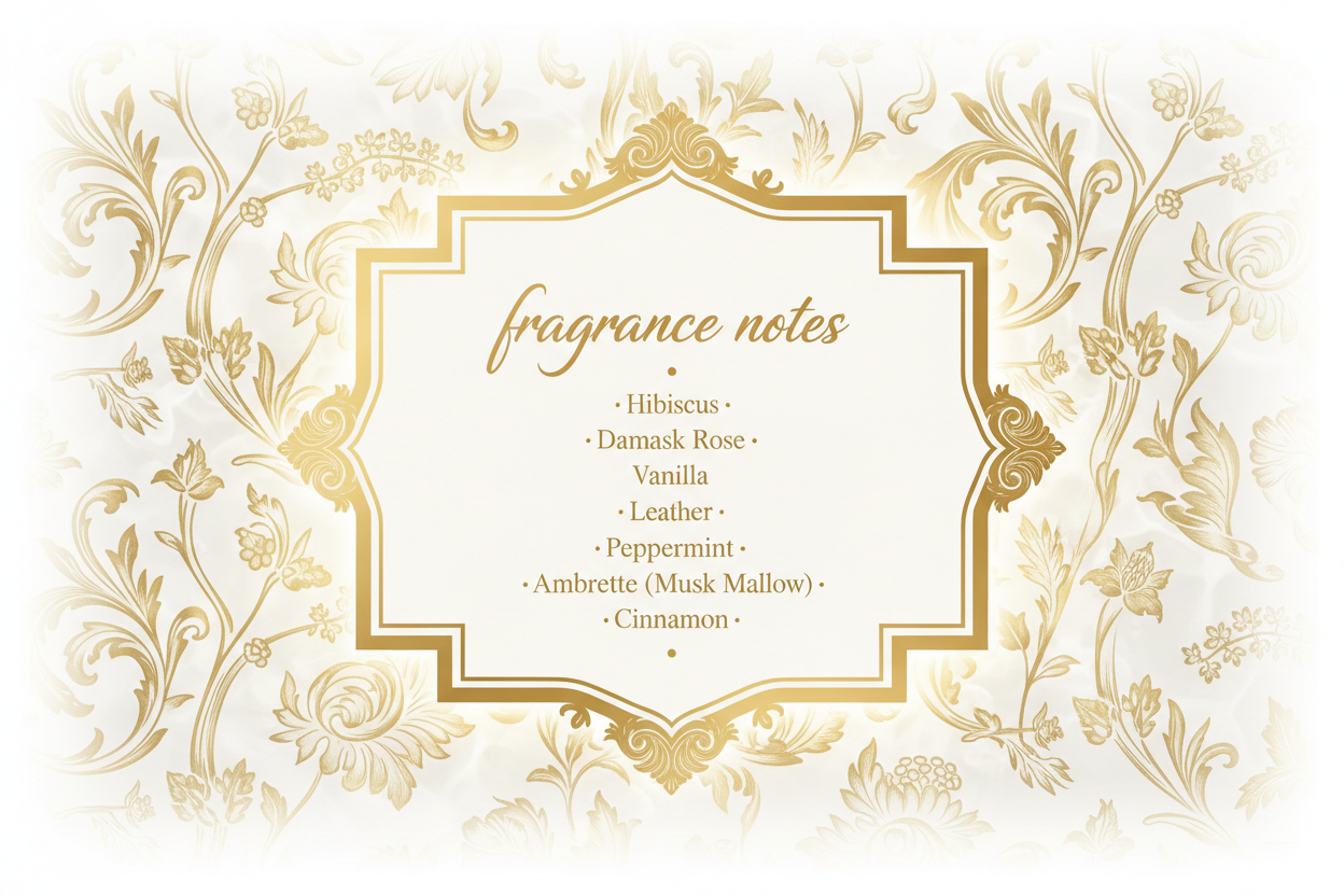 Chemist Fragrance 104 (U) oil base floral, rose, vanilla, aromatic, green, fresh spicy, musky, leather, soft spicy, fruity