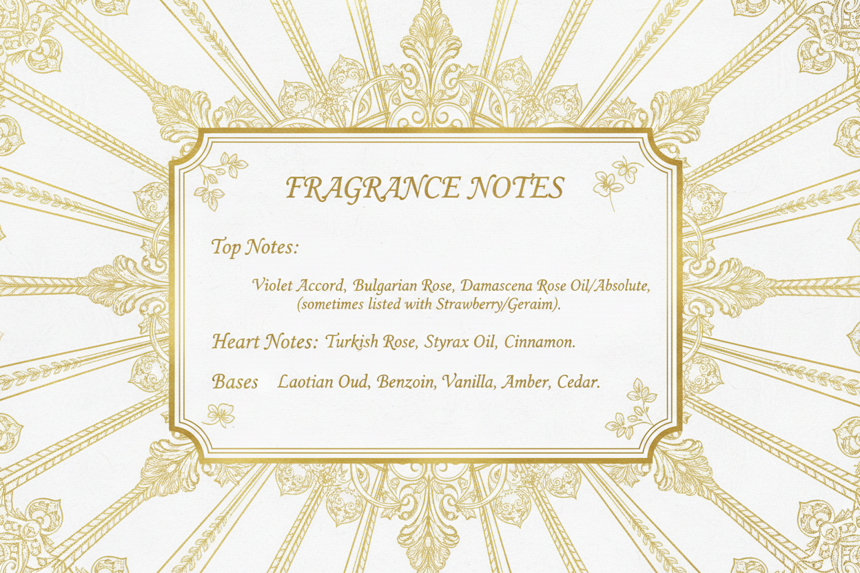 Chemist Fragrance 110 (U) oil base rose, floral, oud, amber, vanilla