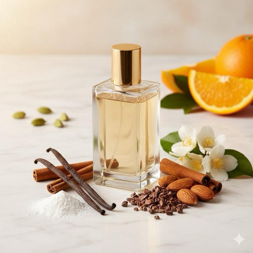 Amouage Love Delight (U) oil base vanilla powdery warm spicy citrus white floral cacao fresh spicy cinnamon floral almond