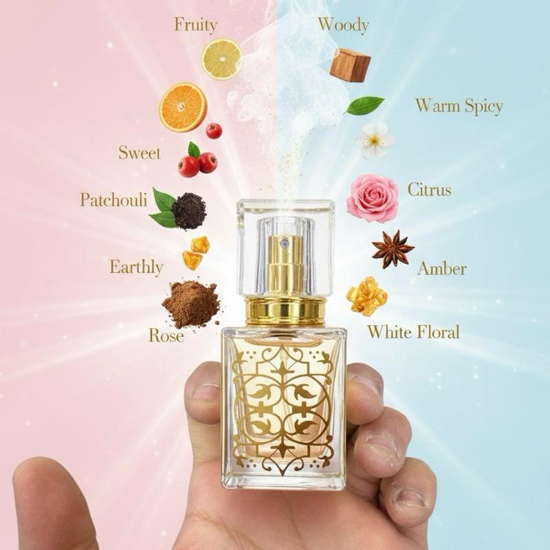 Dior Miss Dior Cherie (W) oil Base fruity, woody, sweet, patchouli, citrus, earthy, rose, warm spicy, white floral, amber