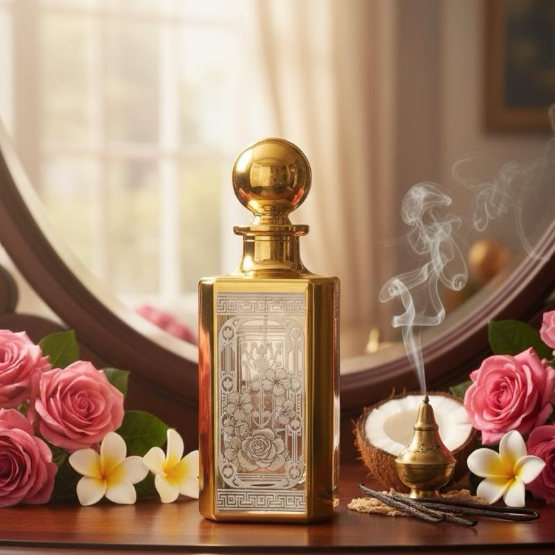 Golden Creamy Incense Rose (W) oil base/ mixation/ luxurious, tropical, and creamy oriental-floral scent profile fragrance