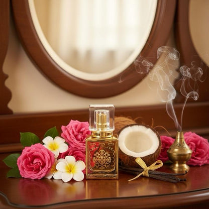 Golden Creamy Incense Rose (W) oil base/ mixation/ luxurious, tropical, and creamy oriental-floral scent profile fragrance