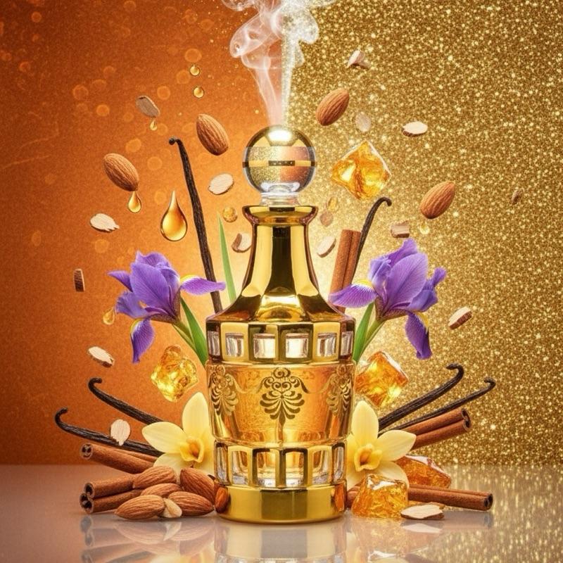 Creed Delphinus (U) oil base vanilla almond powdery amber sweet iris nutty floral woody warm spicy