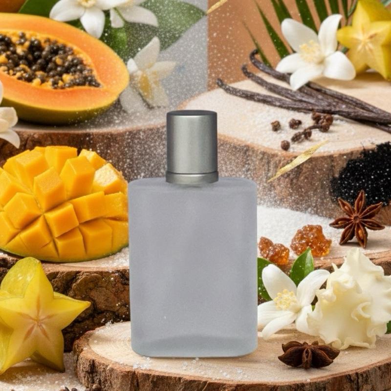 Chemist Fragrance 118 (U) oil base tropical, fruity, vanilla, sweet, woody, white floral, powdery, terpenic, amber, fresh spicy