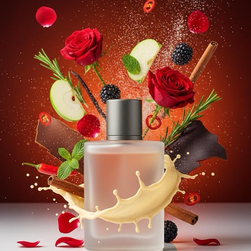 Chemist Fragrance 104 (U) oil base floral, rose, vanilla, aromatic, green, fresh spicy, musky, leather, soft spicy, fruity