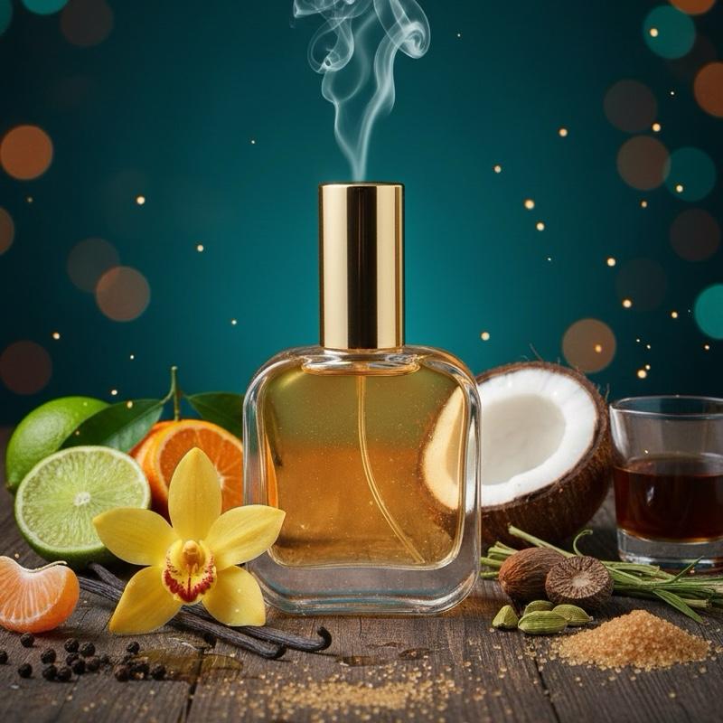 Mojito Shore (U)/ mixation-oil base/ bright, breezy, Lime, coconut, white rum, mandarin, neroli, spicy pepper, vanilla, sugar, intense coconut